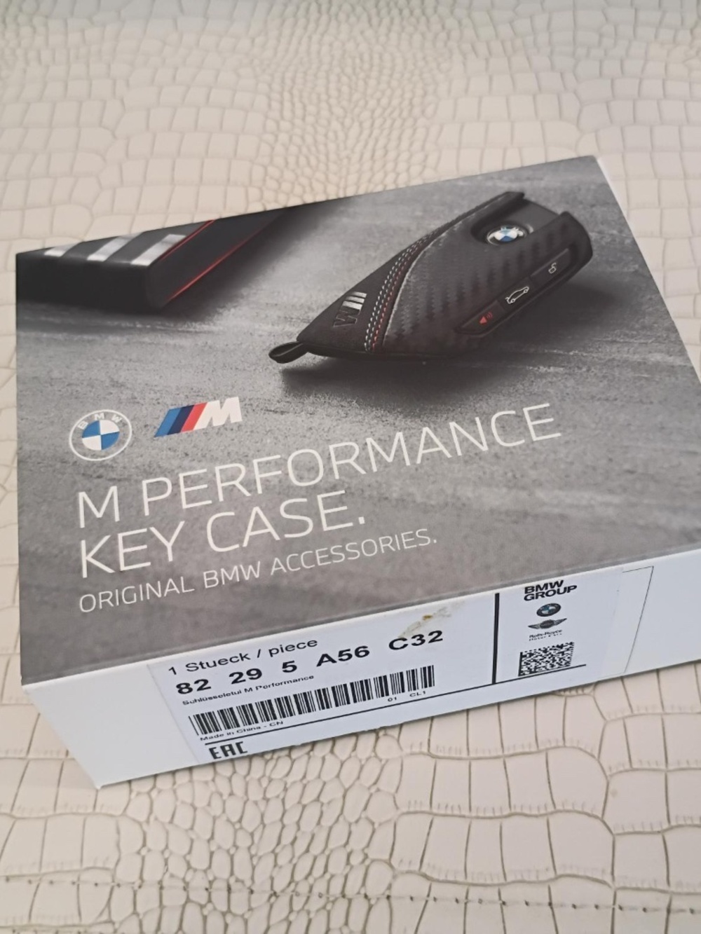 New in Box Original BMW M Performance Key Case Carbon Alcantara - 82295A56C32.
